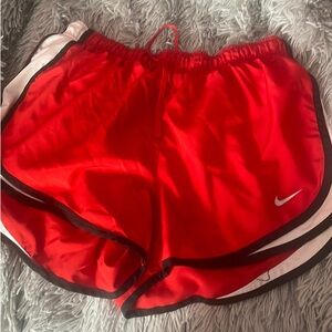 red nike athletic shorts